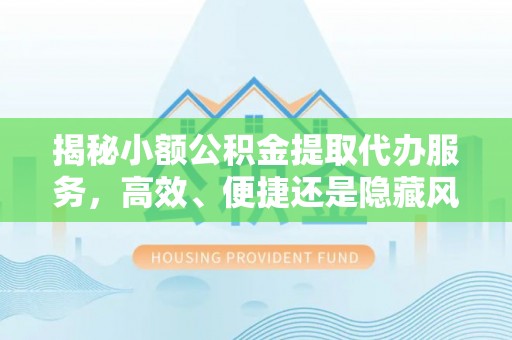 赤城揭秘小额公积金提取代办服务，高效、便捷还是隐藏风险？