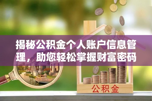 赤城揭秘公积金个人账户信息管理，助您轻松掌握财富密码