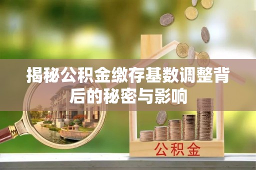 赤城揭秘公积金缴存基数调整背后的秘密与影响
